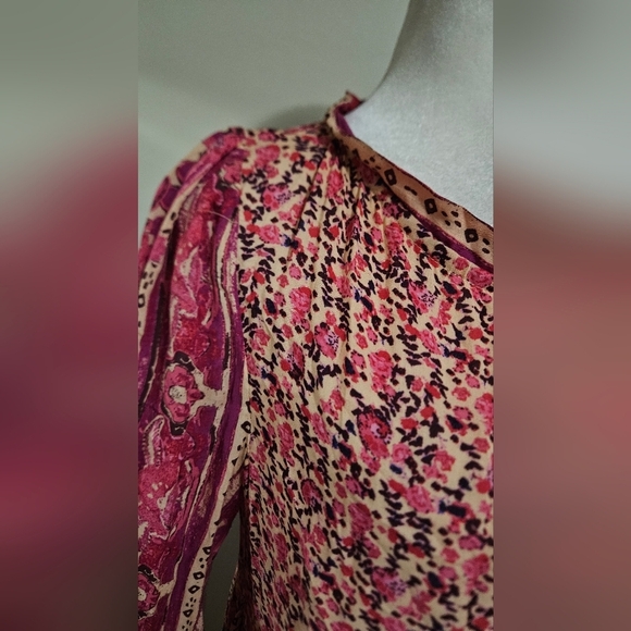 FREE PEOPLE Happy Feelings Midi/maxi Dress. Floral Pink/purple Multi. Size XS - Picture 12 of 16